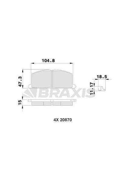 Ön Fren Balatası Toyota Corolla 1.3 1.6 Karburatorlu 1988-1997 Corona 1988-1991 (AT171 191)