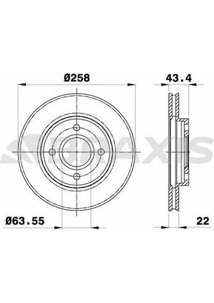 Fren Diski Ön Focus I 98>04 Fıesta V 00>08 Fusıon 02>12 Ford Ka 1.6 03>08 Mazda Iı 1.2 / 1.4 / 1.6