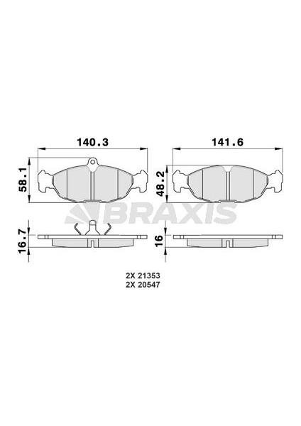 Ön Fren Balatası Vectra A Astra F Corsa A B Combo B