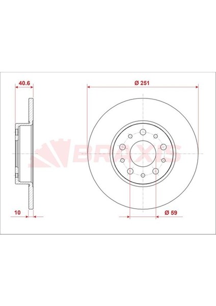 Fren Diski Arka Fıat 500L 0.9 1.3d 1.4 1.6d 12> Egea 15>