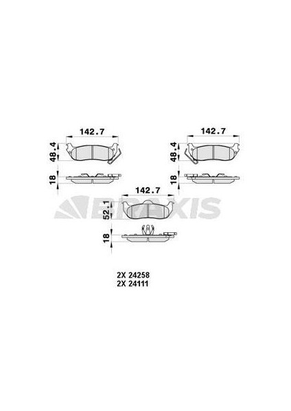 Arka Fren Balatası Jeep Grand Cherokee Iıı Commander