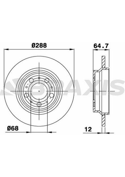 Fren Diski Arka S80 2.8t6.2.9.2.0.2.0t.2.4 05.98 S60 2.4.2.4t.2.4d5.2.0t.2.4t Awd 11.00 Xc 7