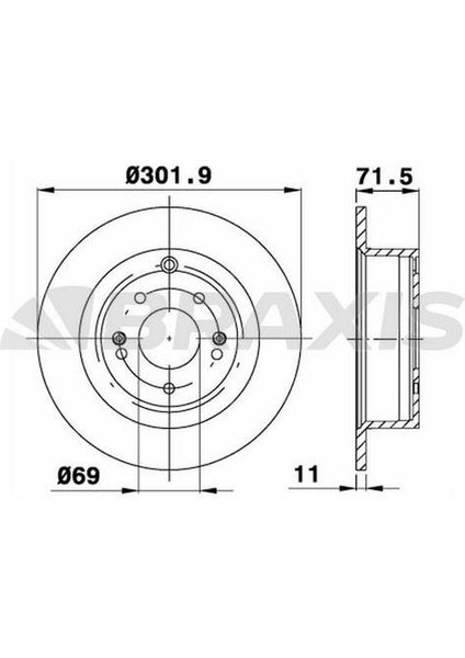 Fren Diski Arka Hyundaı Santafe 2006> (302 11 9.4 69 71.4)