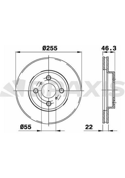 Fren Diski Ön Havalı Toyota Yarıs Vvtı 06-13 Kampanalı (255×4)