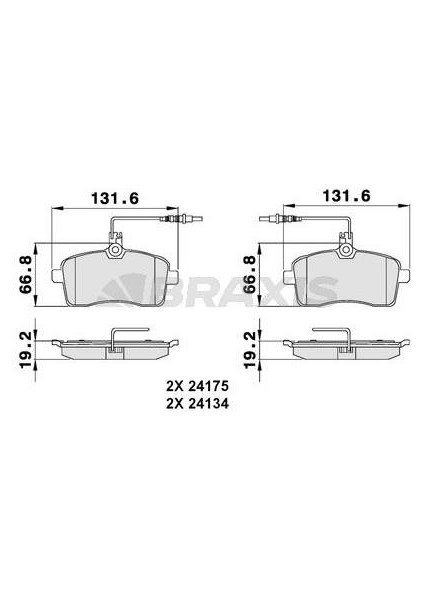 Ön Fren Balatası P407 1.6hdı 110 Fap.1.8 2.0 2.0 Hdı 135 Fap 04>fıslı