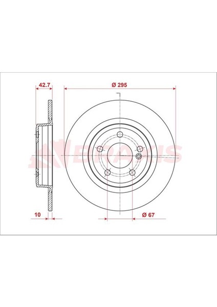 Fren Diski Arka X156 13> W176 12>18 W246 13>18 C117 13>18