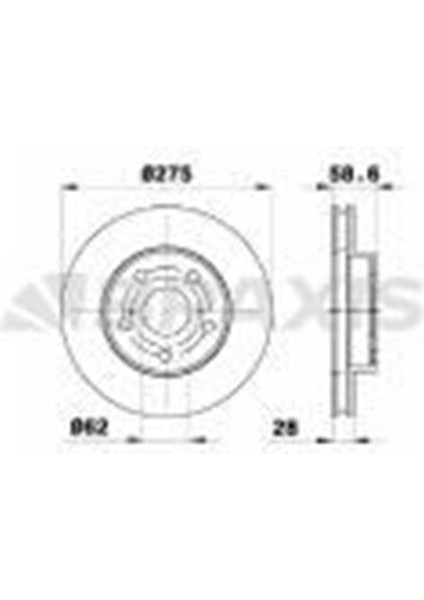 Fren Diski Ön Toyota Hılux Vıgo 2.5 2005 2015 (275X5)