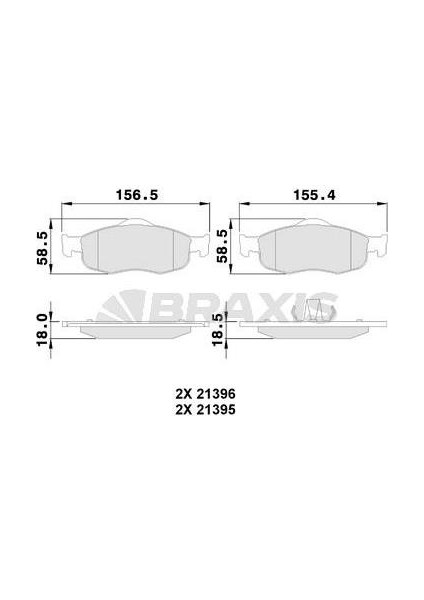Ön Fren Balatası Scorpıo 92>98 Mondeo 1.6 / 1.8 / 2.0 / 1.8td / 2.4 / 2.5td 93>00 Granada 92>94 Coug
