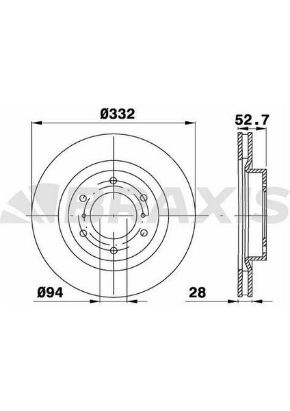 Fren Diski Ön Havalı Pajero Iv 3.2 3.8 V6 07> 332X6