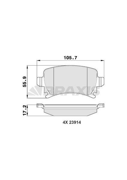Arka Fren Balatası A3 Tum Modeller 05 / 03> A4 Passat 1.6fsı / 1.9tdı / 2.0tdı 95>16