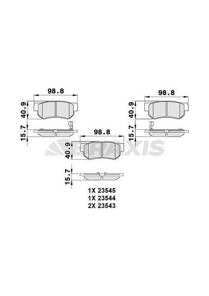 Arka Fren Balatası Dısk Elantra 06-10 / Getz 02-11 / Matrıx / Santafe 01-06 / Sonata 98-05 / Sonata 05-07 / Tucson 04-08 / Sportage 04-10 / Carens 06-> / Magentıs 04-10