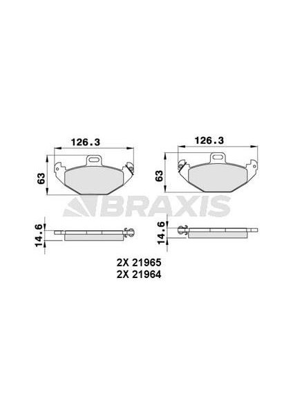 Arka Fren Balatası Laguna 95>01 2.0 16V 2.2 Dtı 3.0
