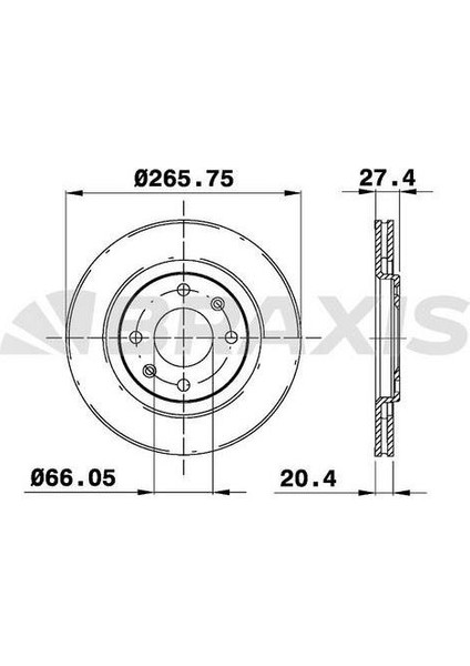 Fren Diski Ön Havalı Partner Berlıngo < 03 1.4ı 1.8d 1.9d P306 Xsara Zx Bx Xantıa Xsara Pıcas