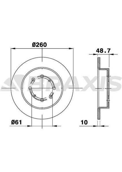 Fren Diski Arka Duz Honda Cıvıc Vı 01-06 (260X4)