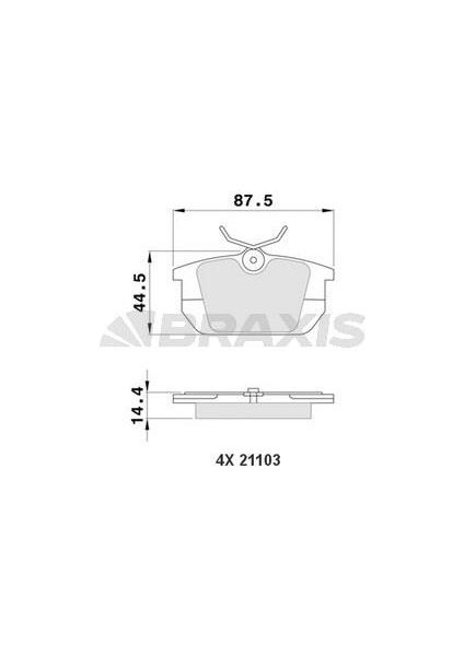 Arka Fren Balatası Coupe Marea Marea Weekend Tempra Tıpo 2.0ıe 16V