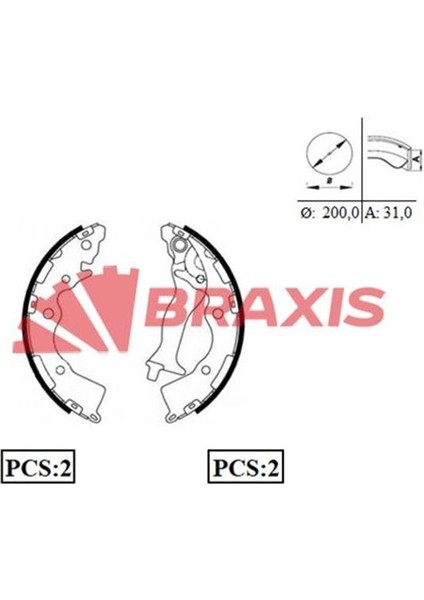 Arka Fren Balatası Pabuc Hyundaı Accent Era 06-11 Kıa Rıo 06-11 Kampana Tıp (Abs Sız)