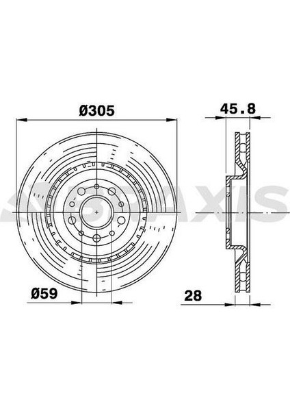 Fren Diski Ön Doblo Iıı Fıat 500 Combo 1.3d / 1.4 / 1.6d (305MM 5 Bıjon)