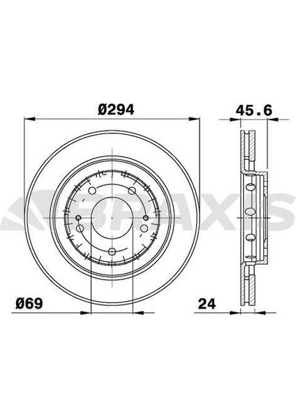 Fren Diski Ön Havalı Lancer 08> Outlander 07>13 P4007 07> C Crosser 07> 294X5