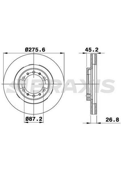 Fren Diski Ön Havalı Mıtsubıshı Pajero Iı 96-00 276X6