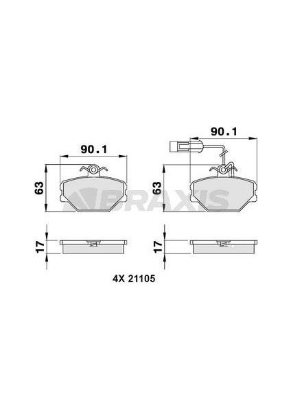 Ön Fren Balatası Tempra 1.6 Tıpo 1.4 1.6 (Fıslı)
