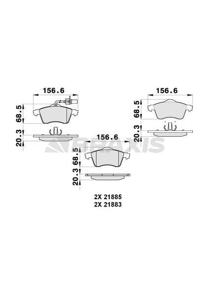 Ön Fren Balatası Transporter T4 1.9 / 2.0 / 2.4 / 2.5tdı 90>03