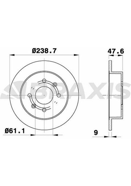Fren Diski Arka Duz Honda Jazz Cıty 02-08 Accord 85-99 Cıvıc 87-91 (239X4)