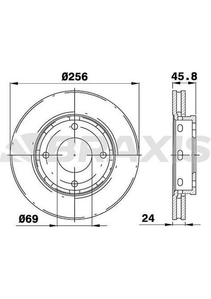 Fren Diski Ön Havalı Colt Vı 04>10 Abs Lı 256X4
