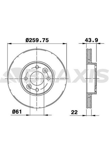 Fren Diski Ön Havalı Mıcra K12 03>10 Note 06>12 Clıo Iıı 06>10 Modus 04> 260X4