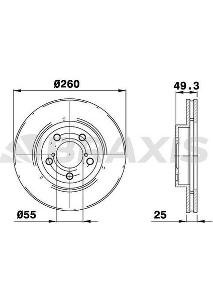 Fren Diski Ön Avensıs 97>02 260X5