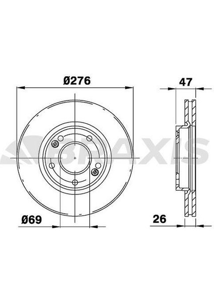 Fren Diski Ön Havalı Hyundaı Santafe 2.0 01-06 Trajet 2.0 00-> (276MM)