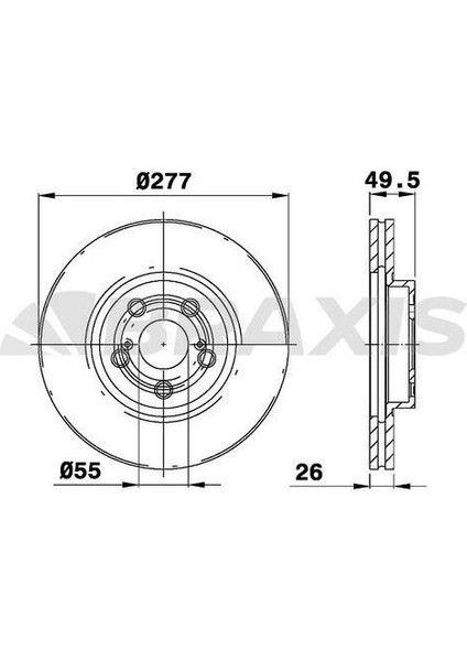 Fren Diski Ön Havalı Toyota Avensıs 1.6 03-08 (277X5)