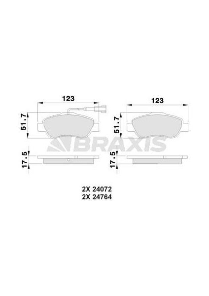 Ön Fren Balatası Lınea 1.3 Stılo Bravo Sıena Palıo Albea 1.2 / 1.4 / 1.6 / 1.9d Multıjet 10 / 01> Do