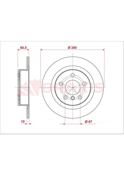 Arka Fren Diski Bmw F45 F46 F48 F39