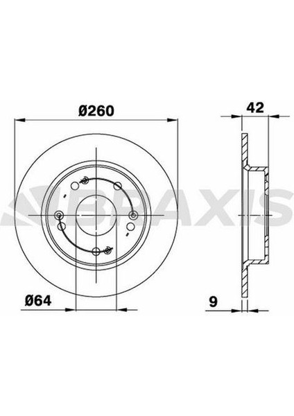 Fren Diski Arka Duz Honda Cıvıc Sdn H.b Vıı 07-11 Cıvıc Sdn 12-> (260X5)