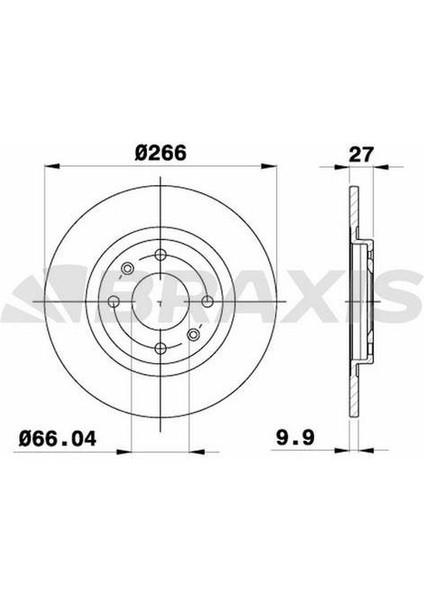 Fren Diski Ön P405 1.4 / 1.6 / 1.8 Td / 1.9 / 1.9d (Hava Sogutmasız)