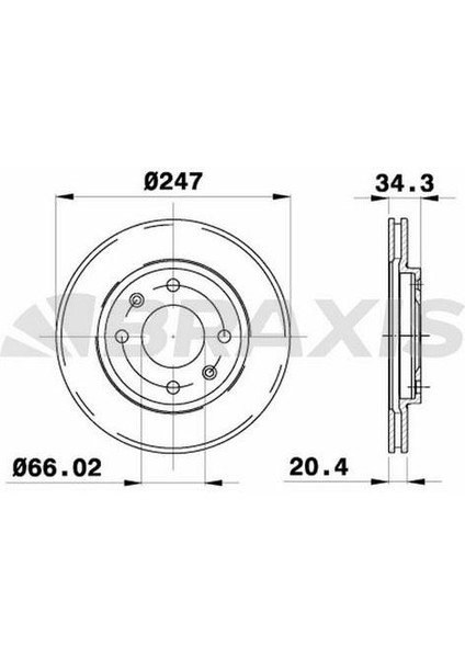 Fren Diski Ön P106 Saxo 1.1 / 1.3 / 1.4 / 1.4ı / 1.5d / 1.6ı 91> P206 P306 P206+ (T3E) P205 P309 Ax Zx x
