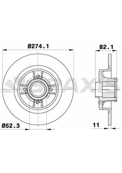 Fren Diski Arka Renault Megane I Scenıc Iı 1.4 / 1.6 / 1.8 / 1.9 / 2.0 Abslı Rulmanlı
