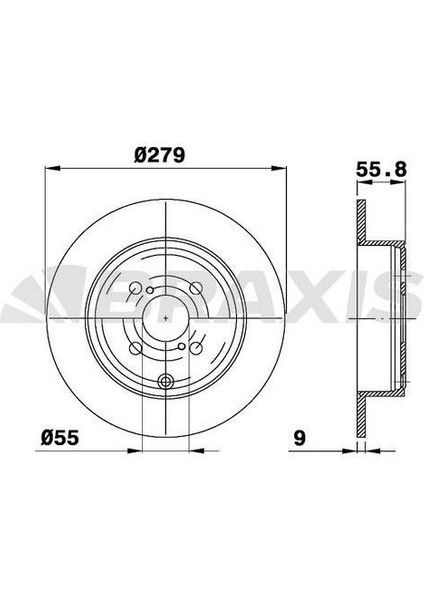 Fren Diski Arka Duz Toyota Corolla 1.4 D4D 1.6 Vvtı 2003-2007 (279X4)