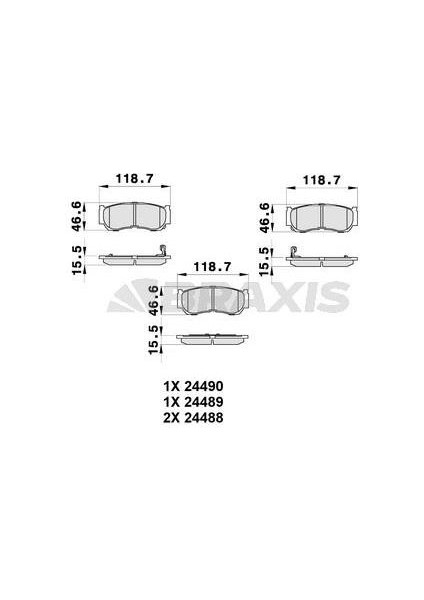 Arka Fren Balatası Hyundaı Santafe 2.2 2.7 Crdı 06>