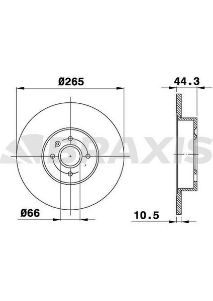 Fren Diski Arka Lgn 1.8 2.0 2.2 D (93 / 03.01) Safrane 2.0 2.2 (4.92 / 7.96) / (265X10.5X4DL)
