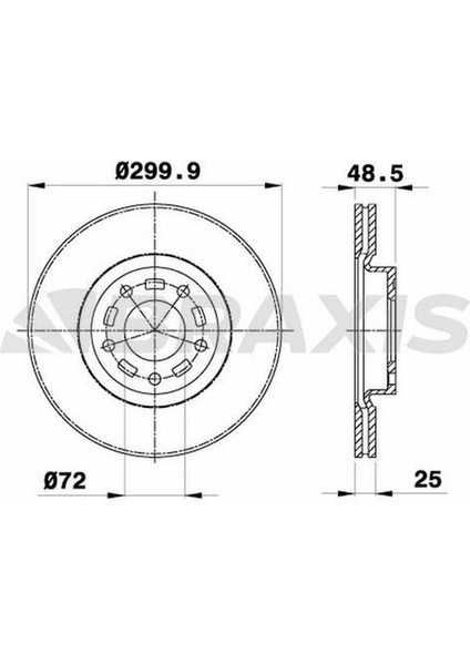 Fren Diski Ön Havalı Mazda 3 03>09 Mazda 5 05> 300X5