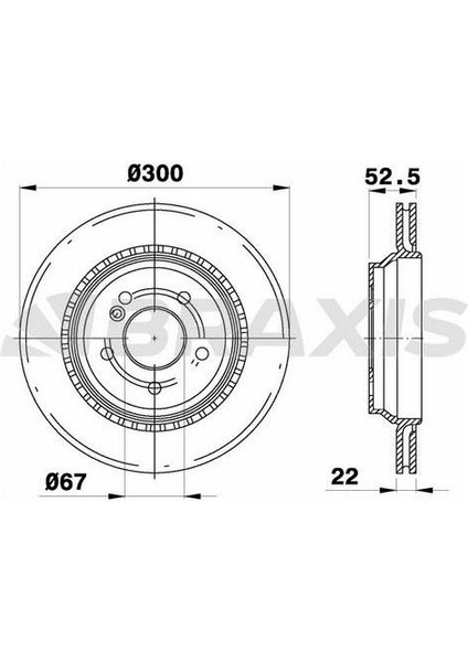 Fren Diski Arka (Havalandırmalı) S-Class W220 98>05