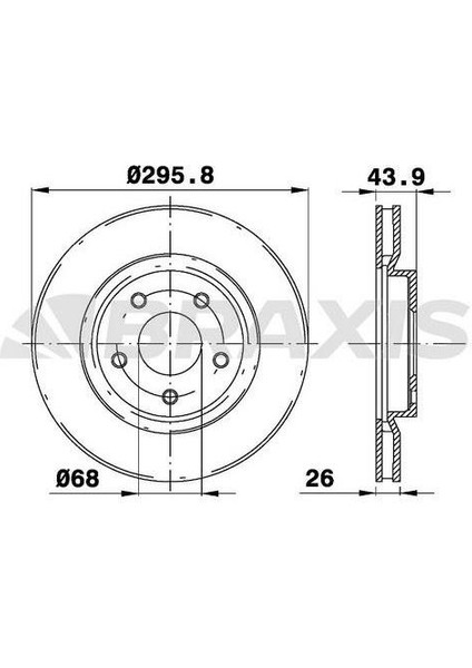 Fren Diski Ön Havalı Qashqaı 07>12 x Traıl 08>12 Koleos 08> 296X5