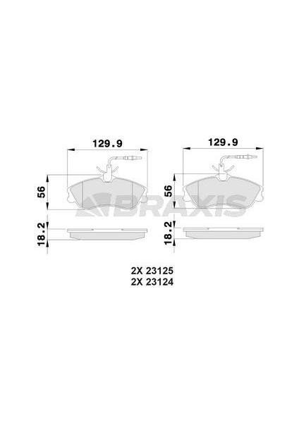 Ön Fren Balatası Partner P306 Cabrıolet / Sedan 1.8ı 16V 2.0ı Berlıngo Xsara 1.8ı.1.9d (< 03) Fısl