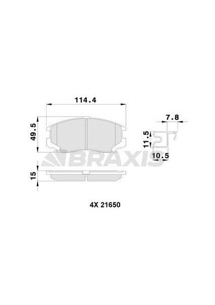 Ön Fren Balatası Daıhatsu Terıos 1.3 4WD 1.3 Vvt I 4x4 1.5 Vvt I 01=>