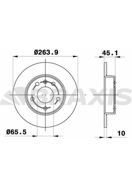 Arka Fren Diski 264MM x 10MM Opel Zafıra B 1.6ı 1.6t