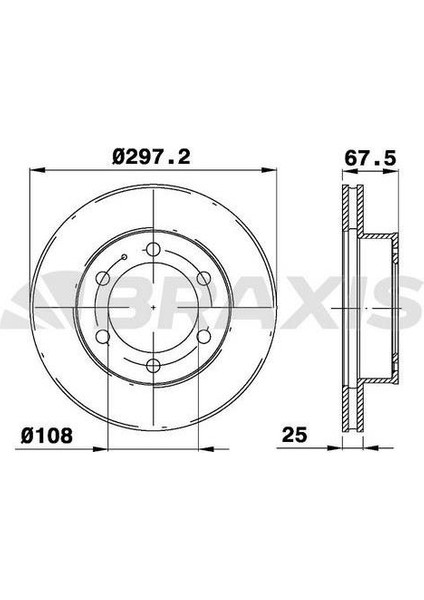 Fren Diski Ön Havalı Toyota Hılux Vıgo 2.5dt 3.0dt D 4d 4×4 05-15 (297×6)