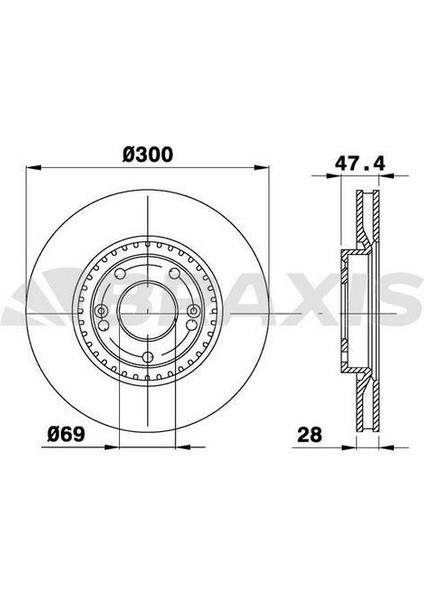 Fren Diski Ön IX35 10> Sonata 05> Tucson 08> Rıo 11> 1.4 Sportage 04> I40 11> 300MM
