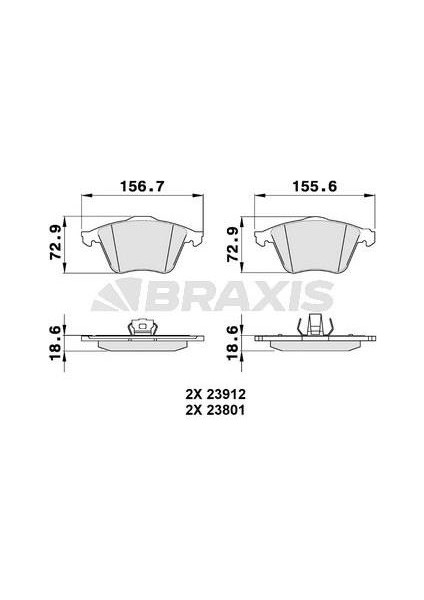 Ön Fren Balatası Vectra C Sıgnum 2.8 S40 Iı 1.6 / 1.6d / 1.8 / 2.0d / 2.4 / T5 T5AWD V50 1.6 / 1.6d