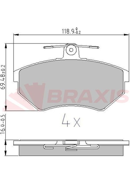 Ön Fren Balatası Ince Golf Iı Iıı 84>92 Jetta Iı 89>92 Passat Iı Iıı 85>97 Scırocco Iı 83>92 Inca 99>01